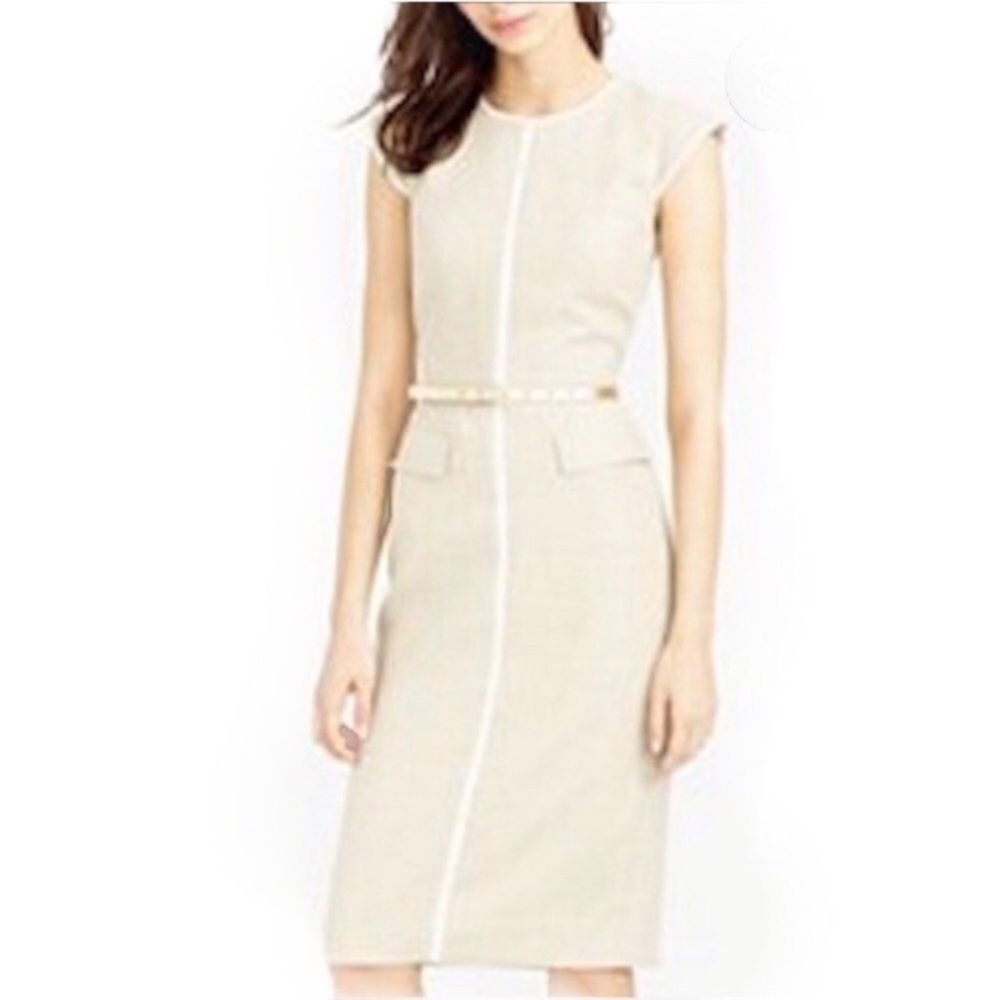 J. Crew Patch Pocket Linen Sheath Dress - 2 Petite